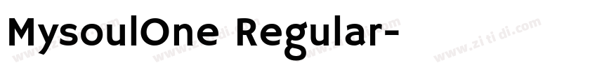MysoulOne Regular字体转换